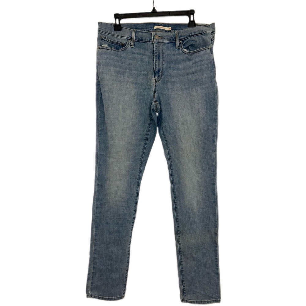 Levi's Slimming Skinny Blue Denim Jeans‎ Size 33 - Picture 2 of 9